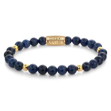 Rebel & Rose armband Midnight Blue Gold RR-60137-G-S 16,5cm