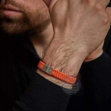 rebel & rose Full Metal Premium Orange armband RR-M0051-S-M