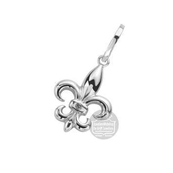 Rebel and Rose Hanger RR-PD014-S Zilver Pendant Fleur de Lis