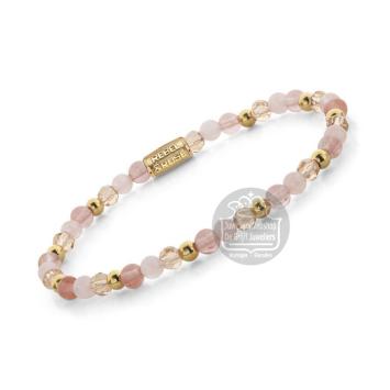 Rebel & Rose Armband RR-40165-G-M Roses And Cherry Glam Rocks 17,5cm