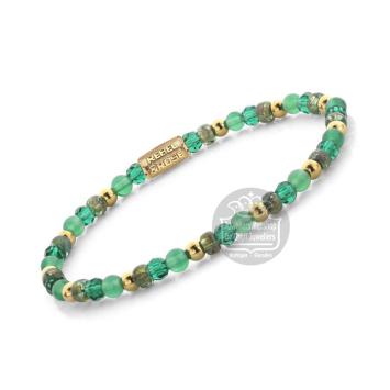 Rebel & Rose Armband RR-40166-G-M Green Morning Glam Rocks 17,5cm