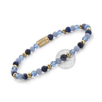 Rebel & Rose Armband RR-40168-G-M Winter Blues Glam Rocks 17,5cm