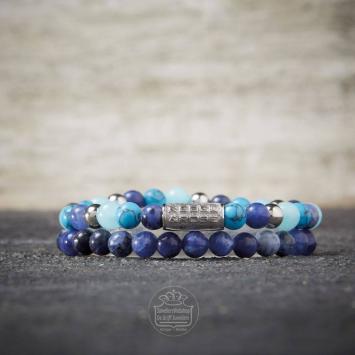 Rebel & Rose Armband RR-60056-S-S Blue Summer Vibes 16,5cm