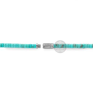 Rebel and Rose Necklace Slices Turquoise 4mm RR-NL042-S-55