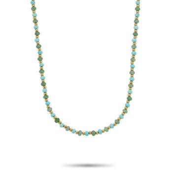 Rebel and Rose Necklace Blue Green Adventure 4mm RR-NL046-G-38