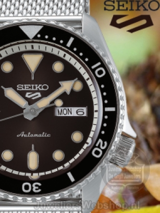 Seiko 5 Sports Automatic horloge SRPD73K1 Zwart