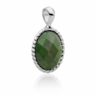 sparkling jewels Twist Pendant facet Moss Agate hanger SP21-G16