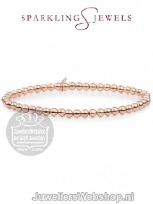 sparkling jewels armband all shine rose gold saturn 4mm sb-rg-4mm-add