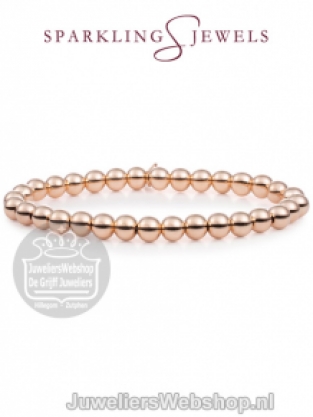 sparkling jewels armband all shine rose gold saturn 6mm sb-rg-6mm-add