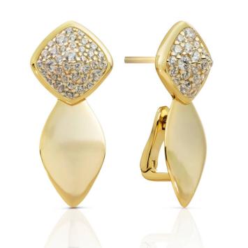 sparkling jewels earring editions edge crystal gold oorstekers EAG05-CZ