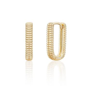 sparkling jewels Gold Square Huggies creolen eag25