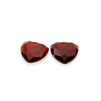 sparkling jewels Ruby Quartz Trillion cut eardrops eagem50-tri