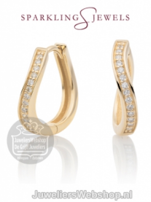 sparkling jewels earring editions flare crystal gold creolen eag02