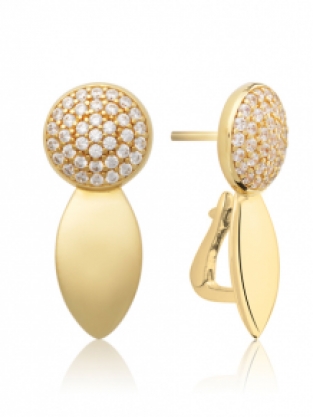 sparkling jewels earring editions the core crystal gold oorstekers eag04