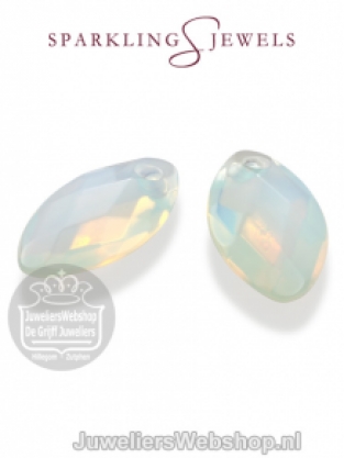 sparkling jewels earring editions facet opalite ear leaf eardrops eagem14-fclf-s