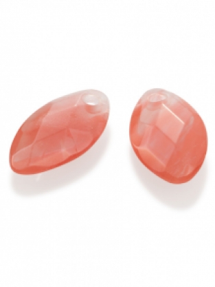 sparkling jewels earring editions facet cherry quartz ear leaf eardrops eagem25-fclf-s