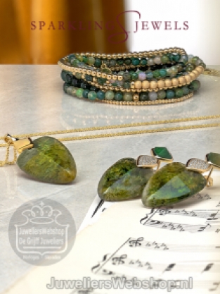 Sparkling Jewels Edge Editions Facet Edge Moss Agate PENGEM16-SH