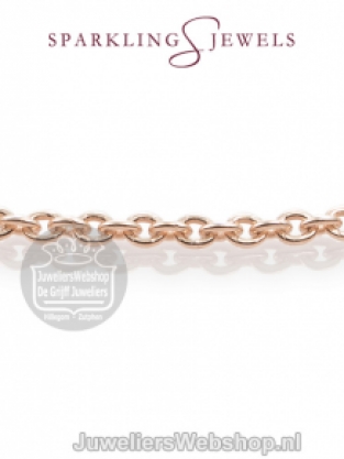 sparkling jewels minimal editions ketting anchor chain rose gold snrgm045