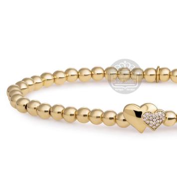 sparkling jewels mom bracelet goldplated SB-G-4MM-DHEART