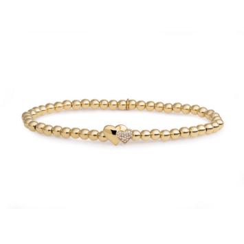sparkling jewels mom bracelet goldplated SB-G-4MM-DHEART