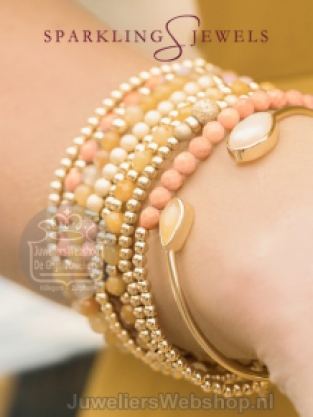 sparkling jewels armband peach rhodonite saturn small 4mm sb-gem32-add-4mm