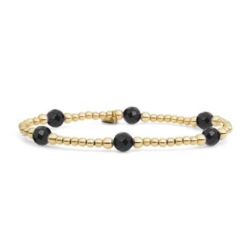 sparkling jewels Onyx Reverse Bold Mix Armband BLK03G-G07