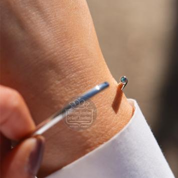trollbeads zilveren bangle Labradoriet Kracht maat S TAGBA-00028