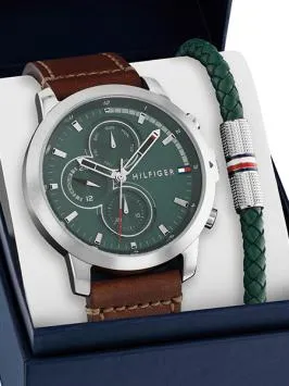 Tommy hilfiger horloge leren band new arrivals