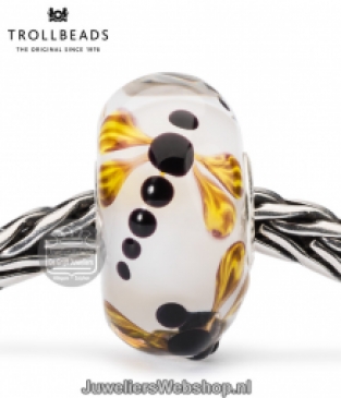 Trollbeads TGBLE-10438 libelle op zijde glaskraal