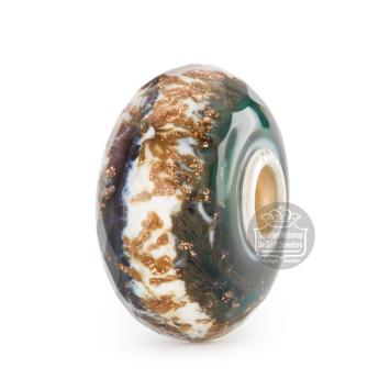 Trollbeads Gouden Schatten glas kraal TGLBE-30144