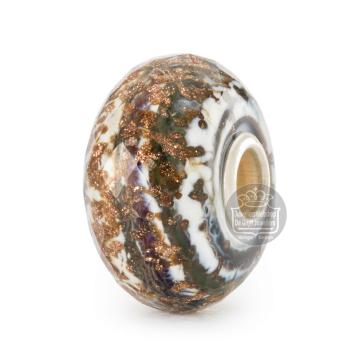 Trollbeads Gouden Schatten glas kraal TGLBE-30144