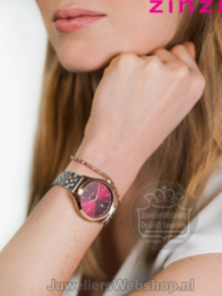 Zinzi Classy Horloge Bicolor Rose Rood ZIW1038