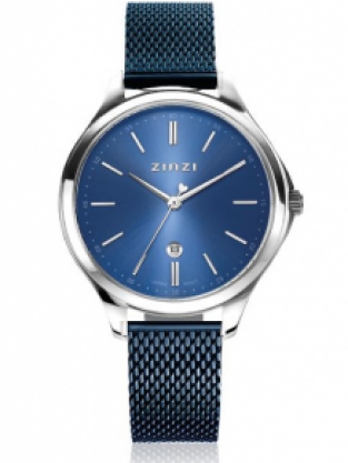 Zinzi Classy Horloge Zilver ZIW1042BM Blauw