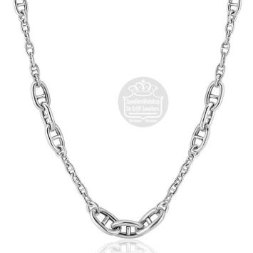 zinzi collier ZIC2407 zilver schakel ketting