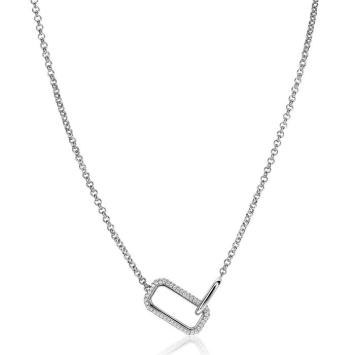 zinzi collier ZIC2551 zilveren ketting met zirconia