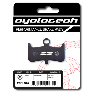Hayes Dominion remblokken organisch, Cyclotech Prodisc Kevlar.