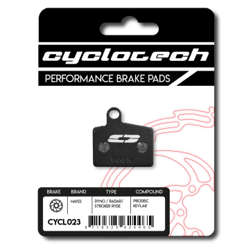 Hayes Dyno / Radar / Stroker Ryde remblokken organisch, Cyclotech Prodisc Kevlar.