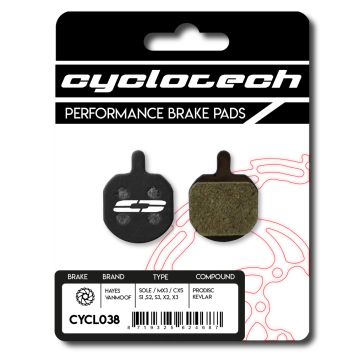 VanMoof remblokken organisch,  Cyclotech Prodisc Kevlar.