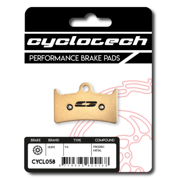 Hope V4 Remblokken sintered, Cyclotech Prodisc Metal.