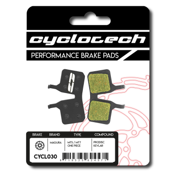 Magura MT5 - MT7 - CT5 8.1 remblokken organisch, Cyclotech Prodisc Kevlar.