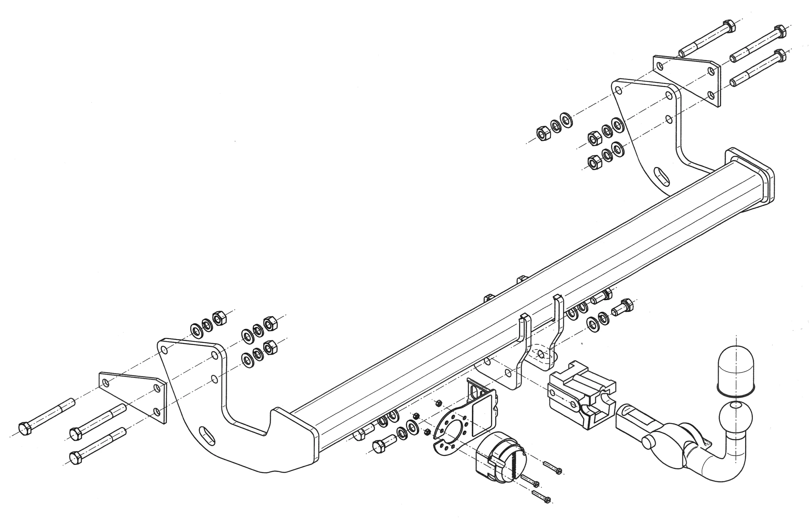 Trekhaak Mercedes Vito W447 bestellen Burghof trekhaken
