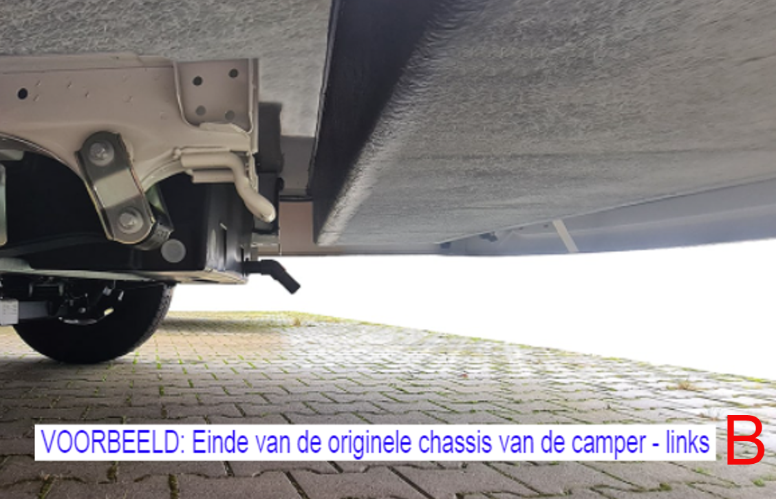 Trekhaak Rimor Kilig alkoof Ford Transit chassis vanaf 2014 Camper trekhaak + frame + kabelset en bevestigingsmateriaal