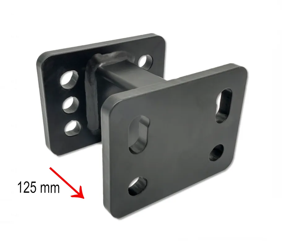 Trekhaakverlenger, 12 Inch Trekhaakverlenging 5000lbs Trekhaakontvanger Trekhaakbuisverlenger voor Klasse 3/4 2 Inch-ontvanger Onderdelen voor aanhangerlieren