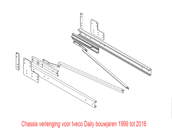 Frame verlenging chassis trekhaak iveco daily bouwjaren 1999 tot 2016