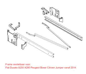Frame verlenging chassis trekhaak Fiat ducato x250 x290 Citroen jumper Peugeot boxer vanaf 2014