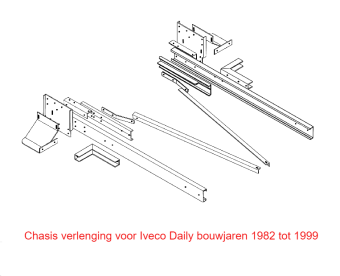 Frame verlenging chassis trekhaak iveco daily bouwjaren 1982 tot 1999