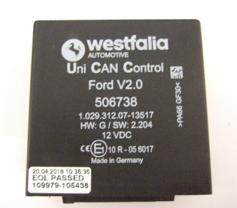 Westfalia uni can control 506738 ford trekhaak module