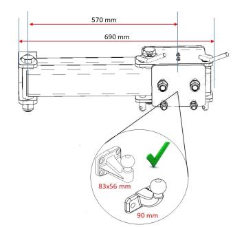 Wegdraaibare fietsendrager bus camper TurnSwing