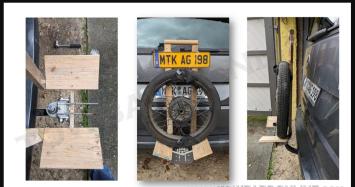 Trekhaak reservewieldrager op trekhaak