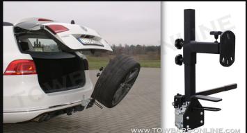 Trekhaak reservewieldrager op trekhaak